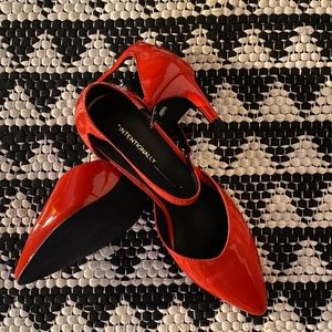 Intentionally Blank: Red Kitten Heels (NWT)